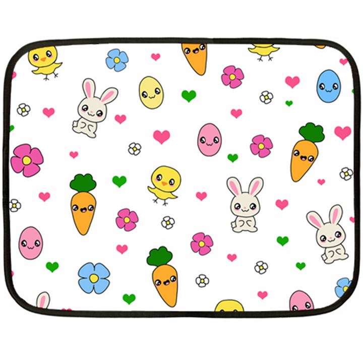 Easter Kawaii Pattern Double Sided Fleece Blanket (Mini) 