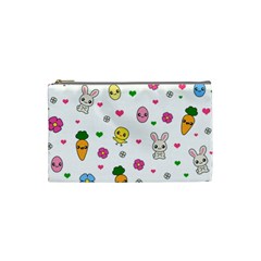 Easter Kawaii Pattern Cosmetic Bag (small)  by Valentinaart