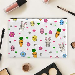 Easter Kawaii Pattern Cosmetic Bag (large)  by Valentinaart