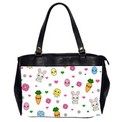 Easter Kawaii Pattern Office Handbags (2 Sides)  by Valentinaart