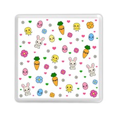 Easter Kawaii Pattern Memory Card Reader (square)  by Valentinaart