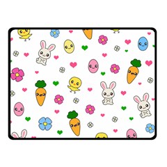 Easter Kawaii Pattern Double Sided Fleece Blanket (small)  by Valentinaart