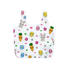 Easter Kawaii Pattern Full Print Recycle Bags (s)  by Valentinaart