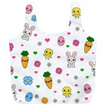 Easter Kawaii Pattern Full Print Recycle Bags (L)  Back