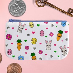 Easter Kawaii Pattern Large Coin Purse by Valentinaart