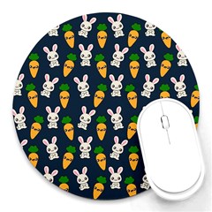 Easter Kawaii Pattern Round Mousepads by Valentinaart