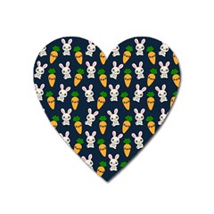 Easter Kawaii Pattern Heart Magnet by Valentinaart