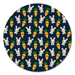 Easter Kawaii Pattern Magnet 5  (round) by Valentinaart