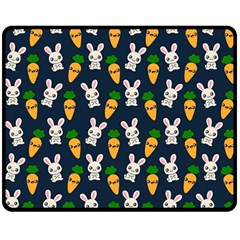 Easter Kawaii Pattern Double Sided Fleece Blanket (medium)  by Valentinaart