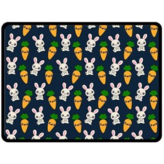 Easter Kawaii Pattern Double Sided Fleece Blanket (large)  by Valentinaart