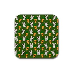 Easter Kawaii Pattern Rubber Square Coaster (4 Pack)  by Valentinaart