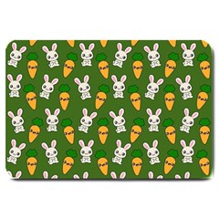 Easter Kawaii Pattern Large Doormat  by Valentinaart