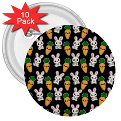 Easter Kawaii Pattern 3  Buttons (10 Pack)  by Valentinaart