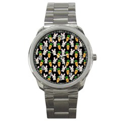 Easter Kawaii Pattern Sport Metal Watch