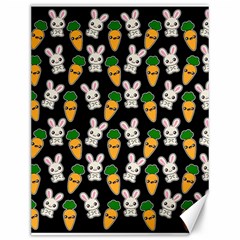 Easter Kawaii Pattern Canvas 12  X 16   by Valentinaart