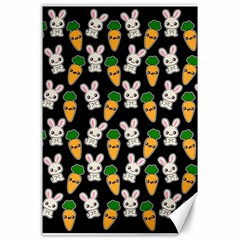 Easter Kawaii Pattern Canvas 24  X 36  by Valentinaart