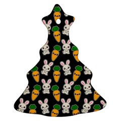 Easter Kawaii Pattern Christmas Tree Ornament (two Sides)