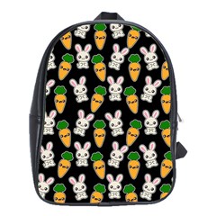 Easter Kawaii Pattern School Bag (xl) by Valentinaart