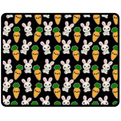 Easter Kawaii Pattern Double Sided Fleece Blanket (medium)  by Valentinaart