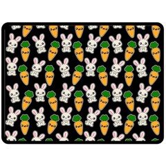 Easter Kawaii Pattern Double Sided Fleece Blanket (large)  by Valentinaart