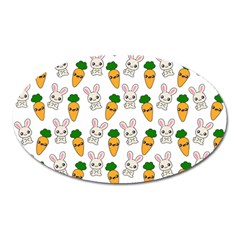 Easter Kawaii Pattern Oval Magnet by Valentinaart