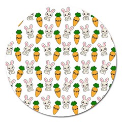 Easter Kawaii Pattern Magnet 5  (round) by Valentinaart