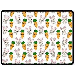 Easter Kawaii Pattern Fleece Blanket (large)  by Valentinaart