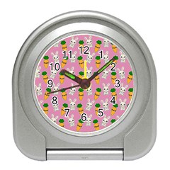 Easter Kawaii Pattern Travel Alarm Clocks by Valentinaart