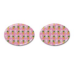 Easter Kawaii Pattern Cufflinks (oval) by Valentinaart