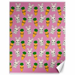 Easter Kawaii Pattern Canvas 12  X 16   by Valentinaart