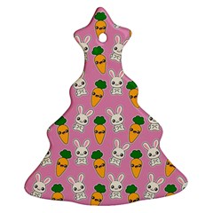 Easter Kawaii Pattern Christmas Tree Ornament (two Sides)