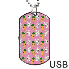 Easter Kawaii Pattern Dog Tag Usb Flash (one Side)