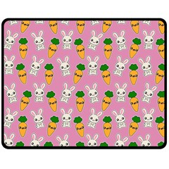 Easter Kawaii Pattern Double Sided Fleece Blanket (medium)  by Valentinaart