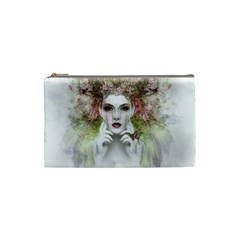 Woman Face Abstract Colorful Cosmetic Bag (small)  by ImagineWorld