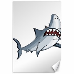 Scary Cute Shark Canvas 24  X 36 