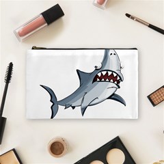 Scary Cute Shark Cosmetic Bag (medium)  by ImagineWorld