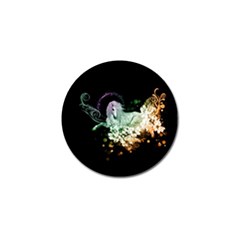 Wonderful Unicorn With Flowers Golf Ball Marker (4 Pack) by FantasyWorld7