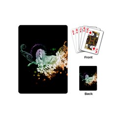 Wonderful Unicorn With Flowers Playing Cards (mini)  by FantasyWorld7