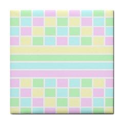 Geometric Pastel Design Baby Pale Tile Coasters by Nexatart