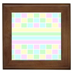 Geometric Pastel Design Baby Pale Framed Tiles by Nexatart