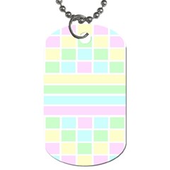 Geometric Pastel Design Baby Pale Dog Tag (one Side) by Nexatart