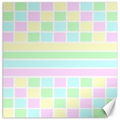 Geometric Pastel Design Baby Pale Canvas 12  X 12   by Nexatart