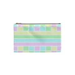 Geometric Pastel Design Baby Pale Cosmetic Bag (small)  by Nexatart