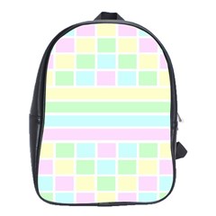 Geometric Pastel Design Baby Pale School Bag (large) by Nexatart