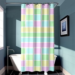 Geometric Pastel Design Baby Pale Shower Curtain 36  X 72  (stall)  by Nexatart