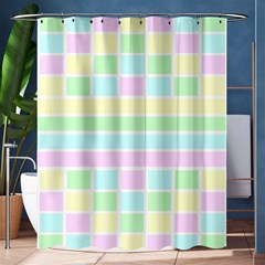 Geometric Pastel Design Baby Pale Shower Curtain 60  X 72  (medium)  by Nexatart