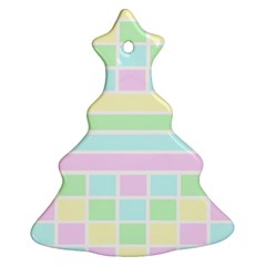 Geometric Pastel Design Baby Pale Christmas Tree Ornament (two Sides)