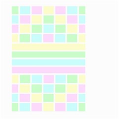 Geometric Pastel Design Baby Pale Large Garden Flag (two Sides) by Nexatart