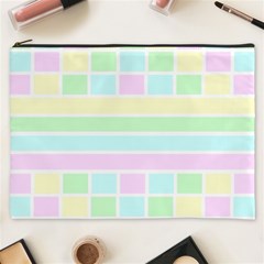 Geometric Pastel Design Baby Pale Cosmetic Bag (xxxl)  by Nexatart