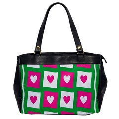 Pink Hearts Valentine Love Checks Office Handbags